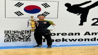 اللاعب العراقي ياسر عقيل كاظم يحقق بطولة التايكوندو للمرة للمرة السابعة في تاريخه في العراق