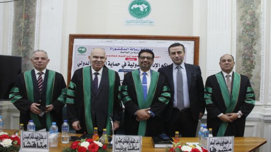 المستشار أحمد عوضين نائب رئيس النيابة الإدارية يحصل على درجة الدكتوراه في القانون الدولي بتقدير امتياز