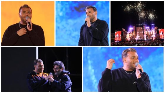 من تنظيم وليد منصور.. رامي صبري يشعل أجواء حفل «سيليا» بالعاصمة الإدارية رغم برودة الطقس