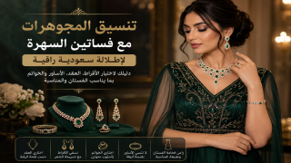 تنسيق المجوهرات مع فساتين السهرة