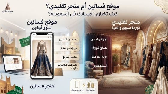 موقع فساتين أم متجر تقليدي في السعودية